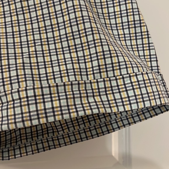 Tommy Hilfiger cuffed plaid shorts SZ 12 blue white yellow preppy summer spring - Picture 4 of 11